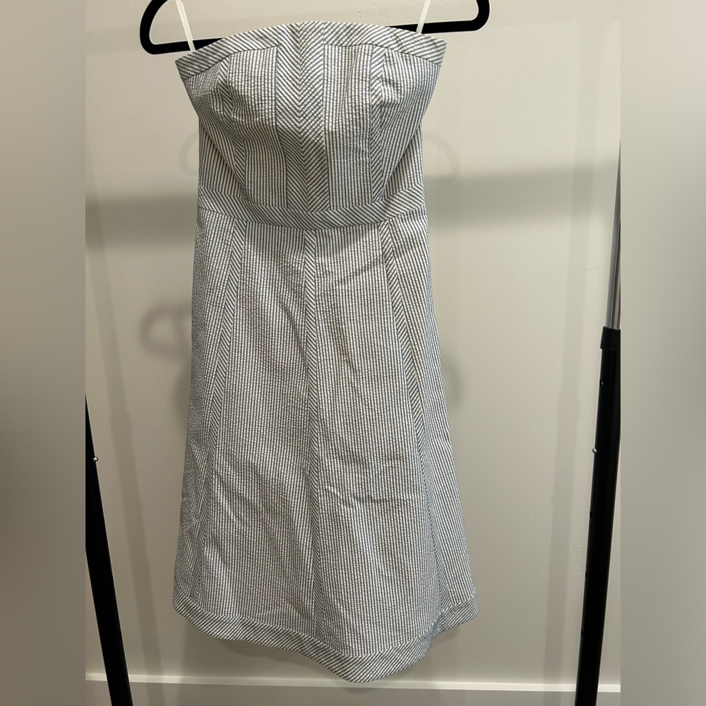 Strapless Seersucker dress